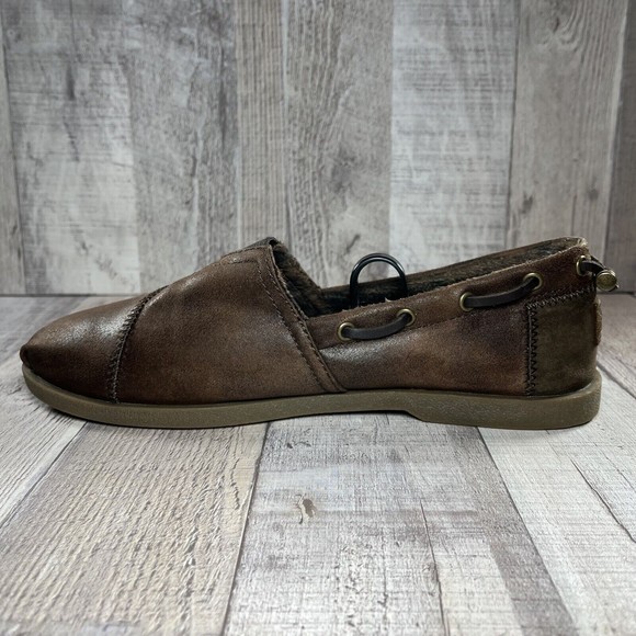 BOBS by Skechers Chill Luxe Buttoned Up Women's Leather Slip On Flats Size 9.5 - Picture 8 of 13